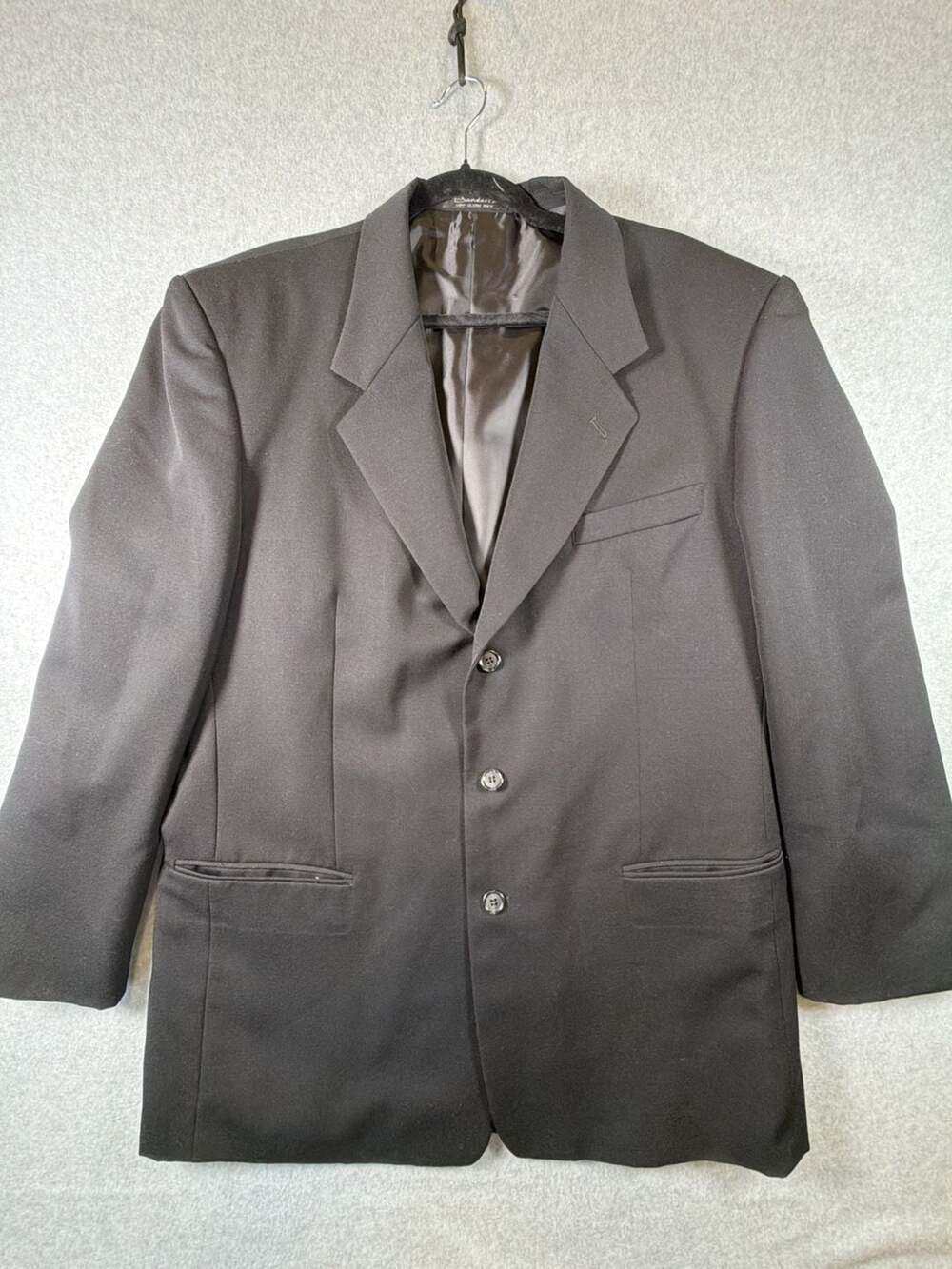 Bendetti Men's Black 100% Virgin Wool 3-Button Blazer Jacket